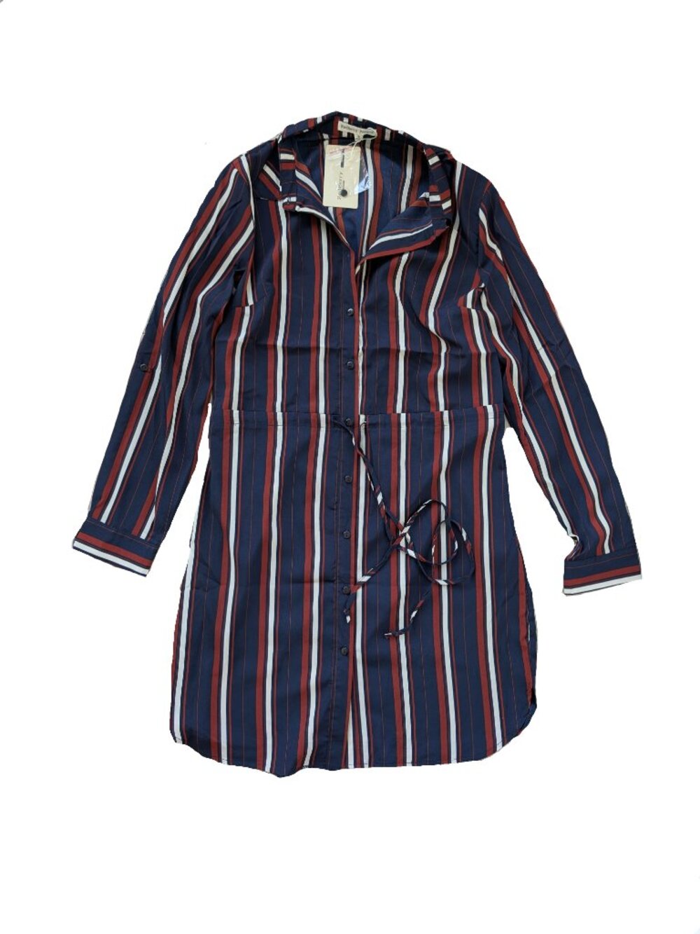 RedBerry Striped Long Sleeve Shirt Dress | Small
